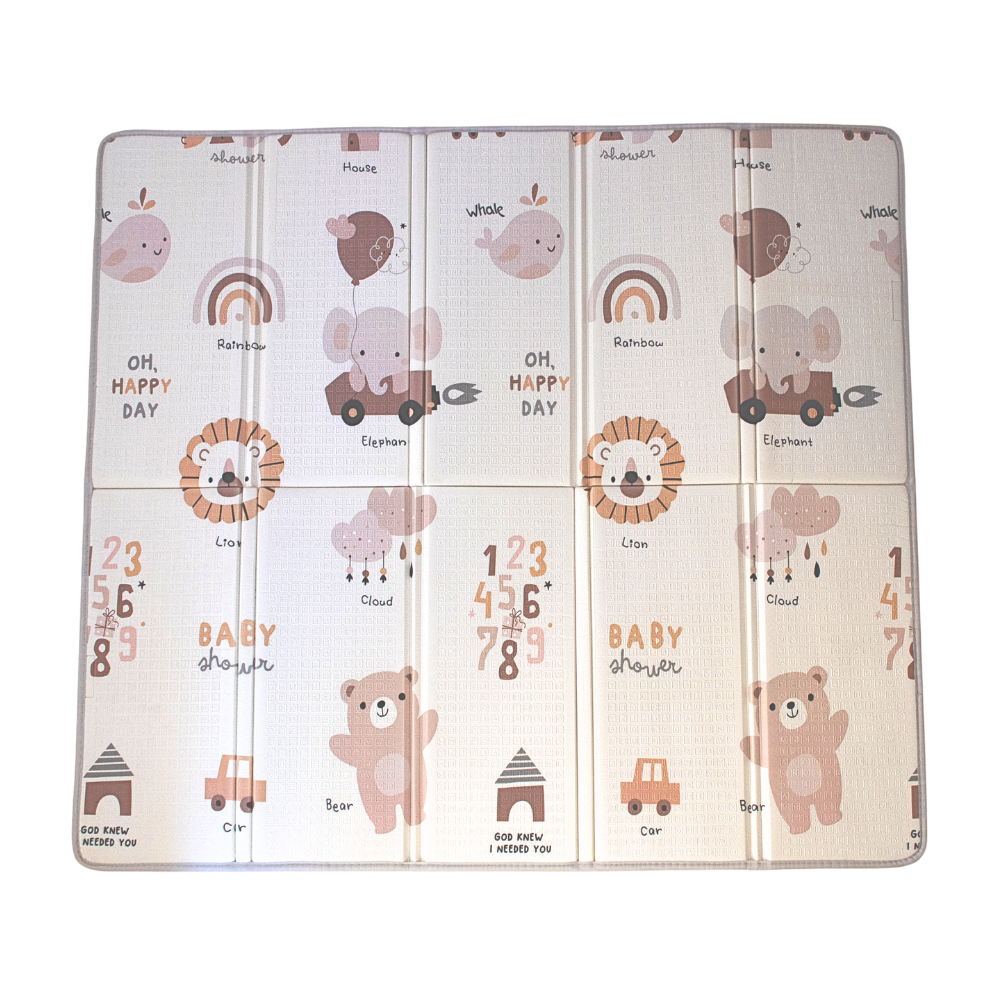 Tayla Jean Neutral Animals & Alphabet Folding Play Mat