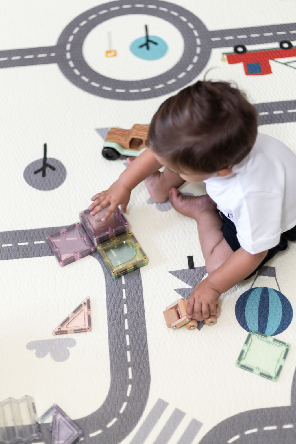 Large World Map & Road Play Mat