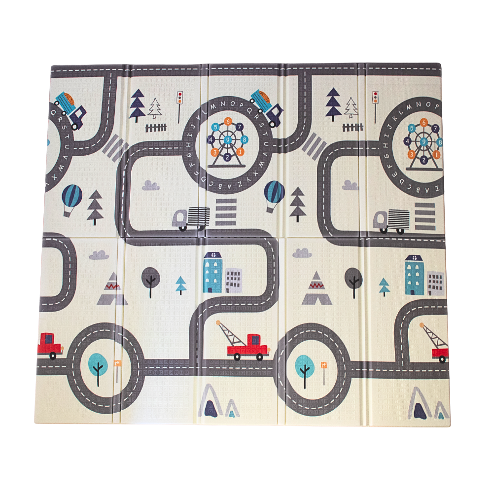 Road Map & Numbers Folding Play Mat