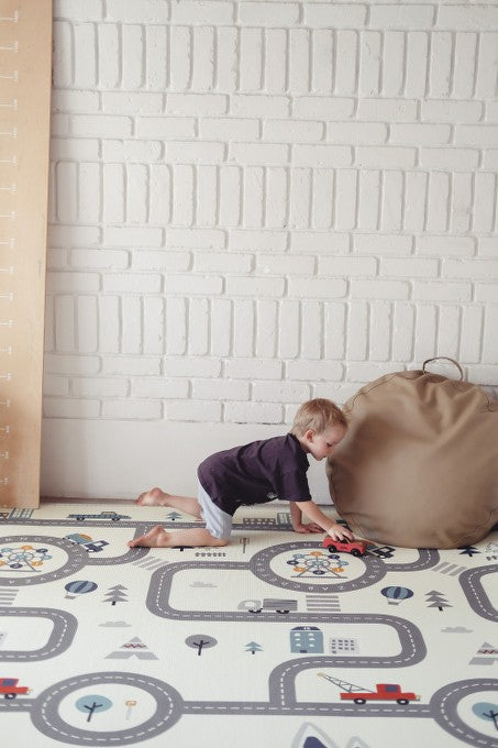 Large World Map & Road Play Mat