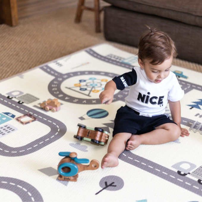 π¨ Pre-Order π¨ Medium Grey Brush Stroke & Road Play Mat