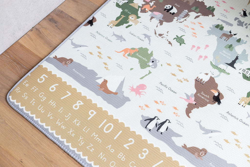 Medium World Map & Alphabet Play Mat