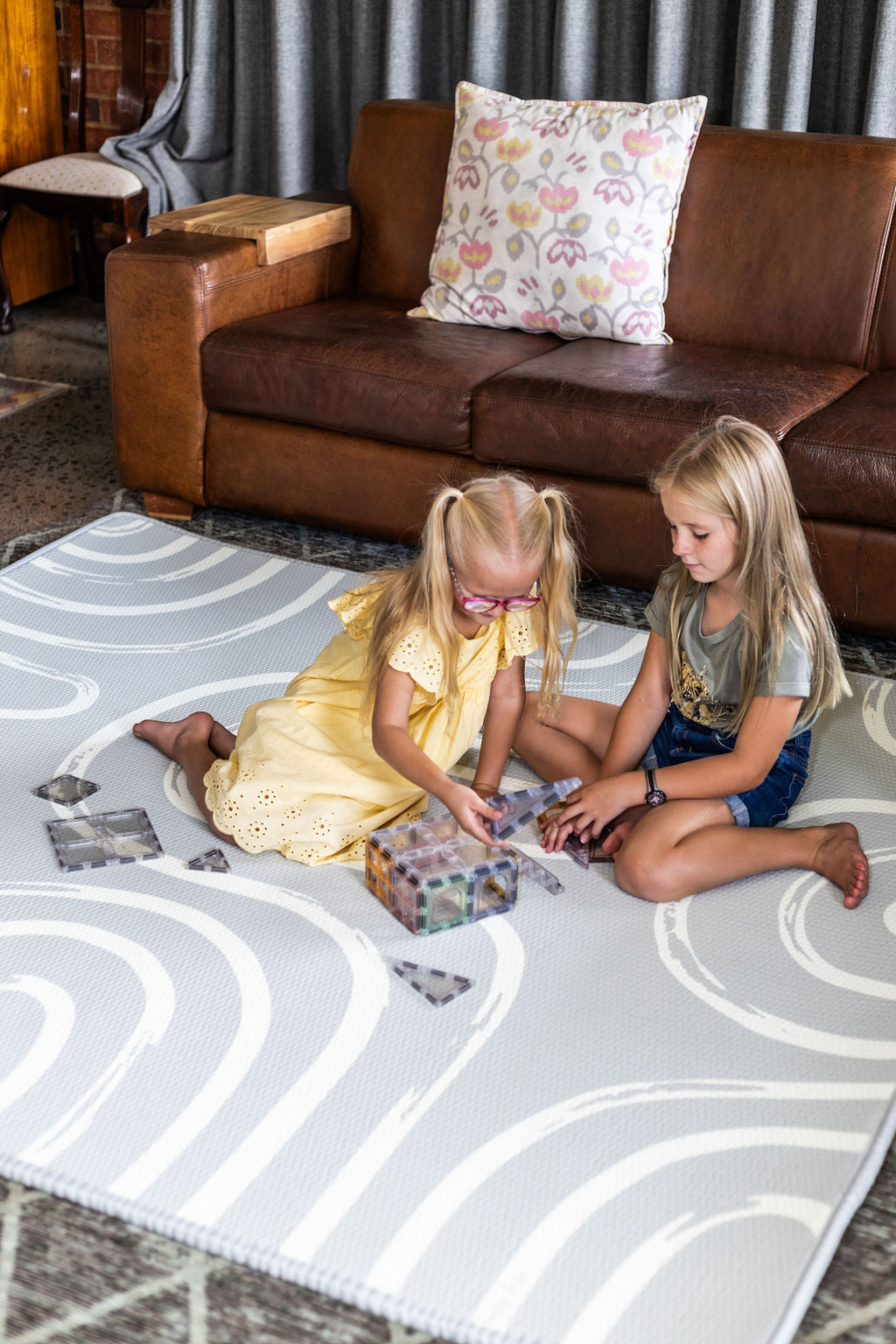 π¨ Pre-Order π¨ Medium Grey Brush Stroke & Road Play Mat
