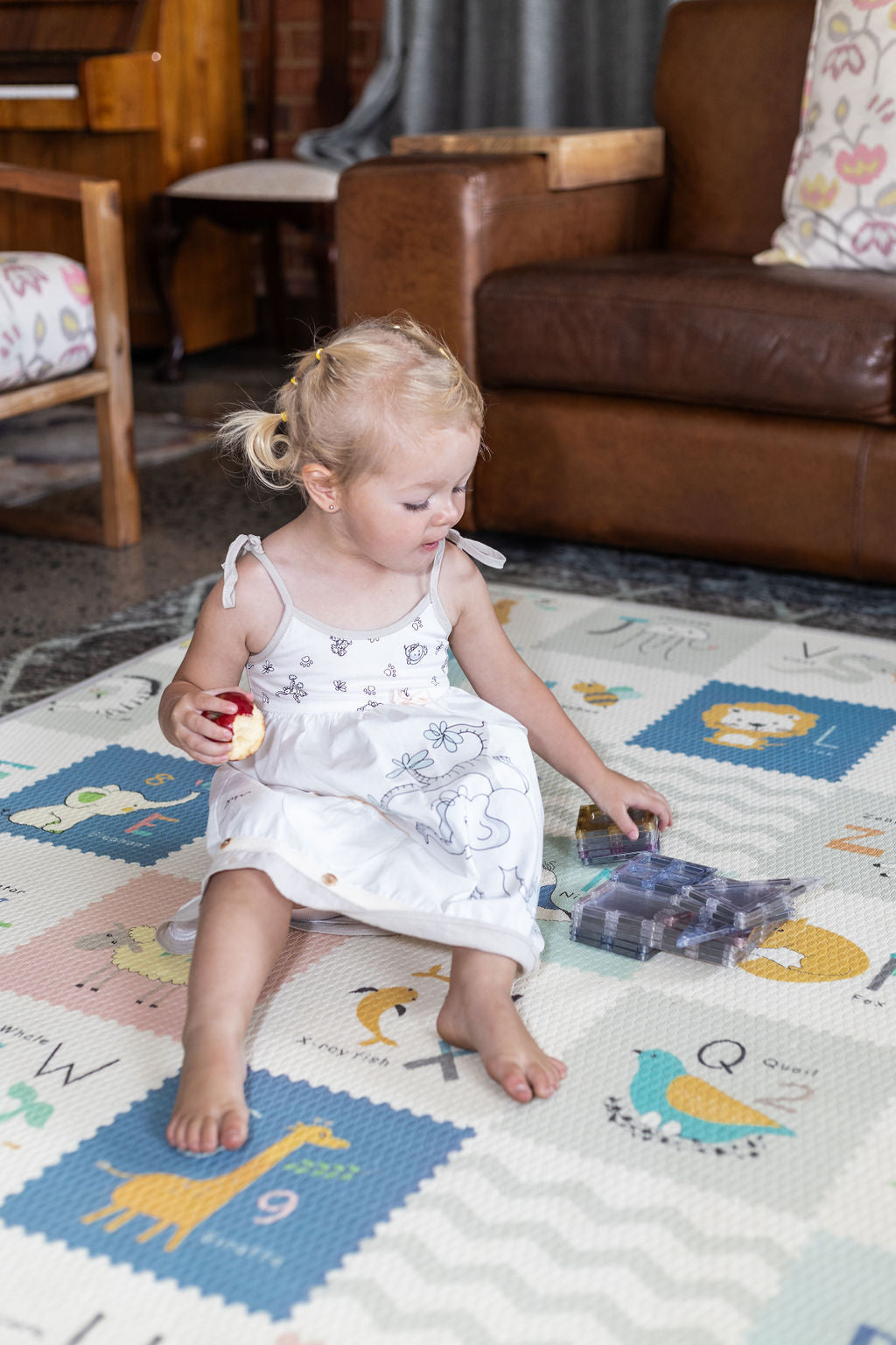 Large World Map & Alphabet Play Mat