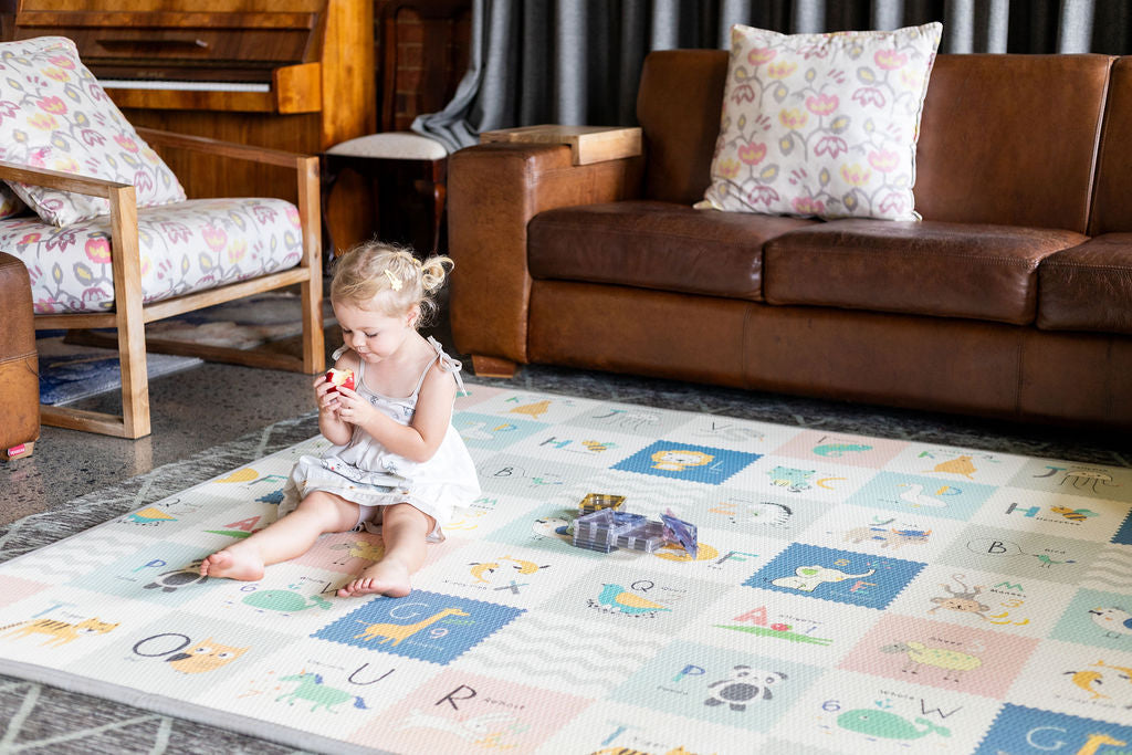 Large World Map & Alphabet Play Mat
