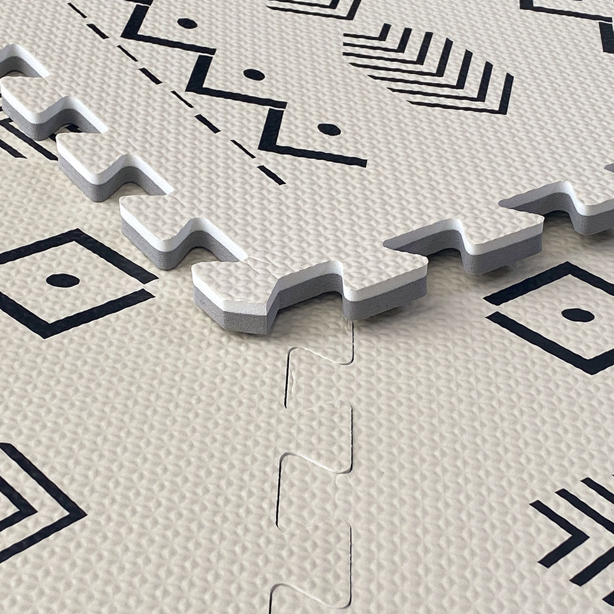 Tribal Pattern in Cream White Play Mat