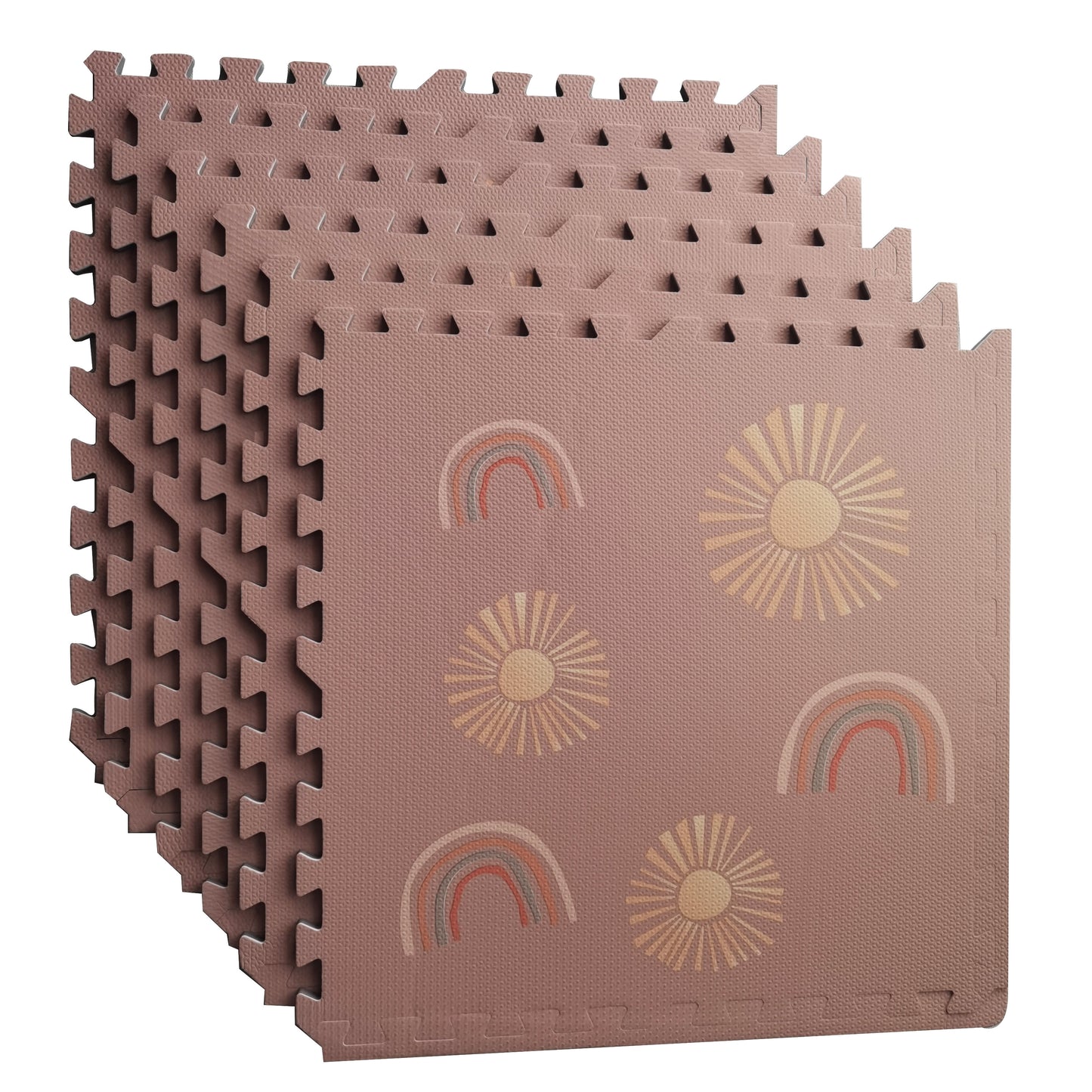 Rainbow Rise Pink Clay Tile Play Mat