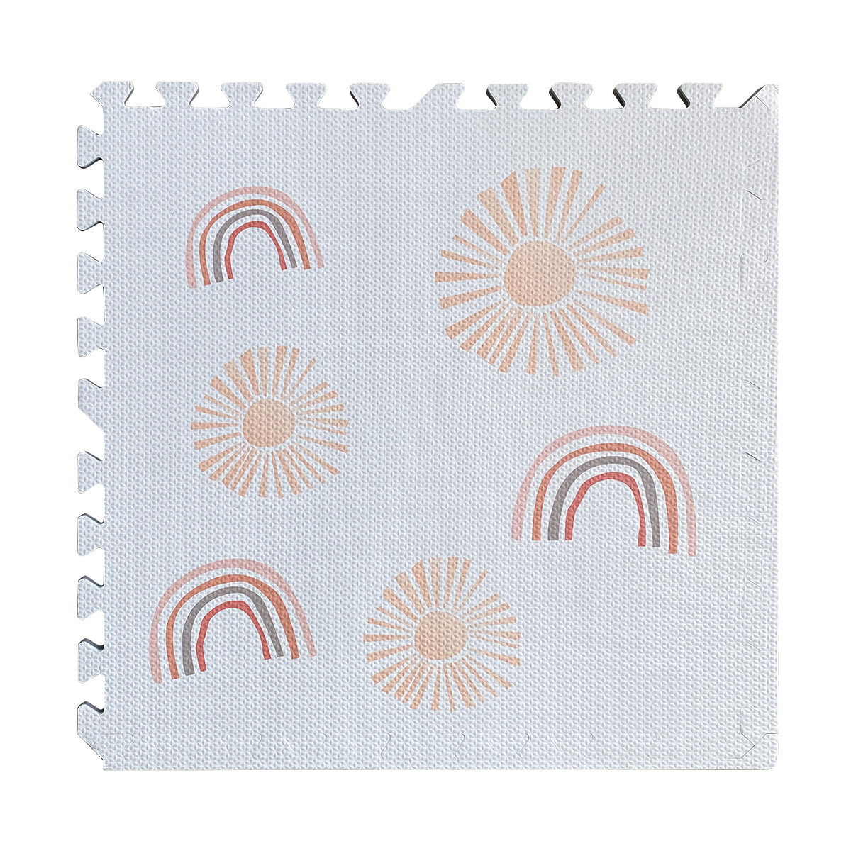 Rainbow Rise - crisp white play mat