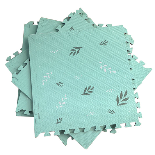 Magical Mint With Leaves Tile Play Mat