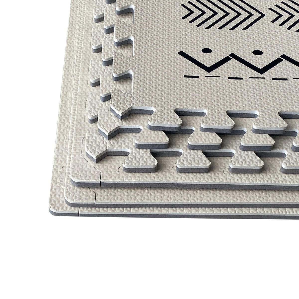 Tribal Pattern in Cream White Play Mat