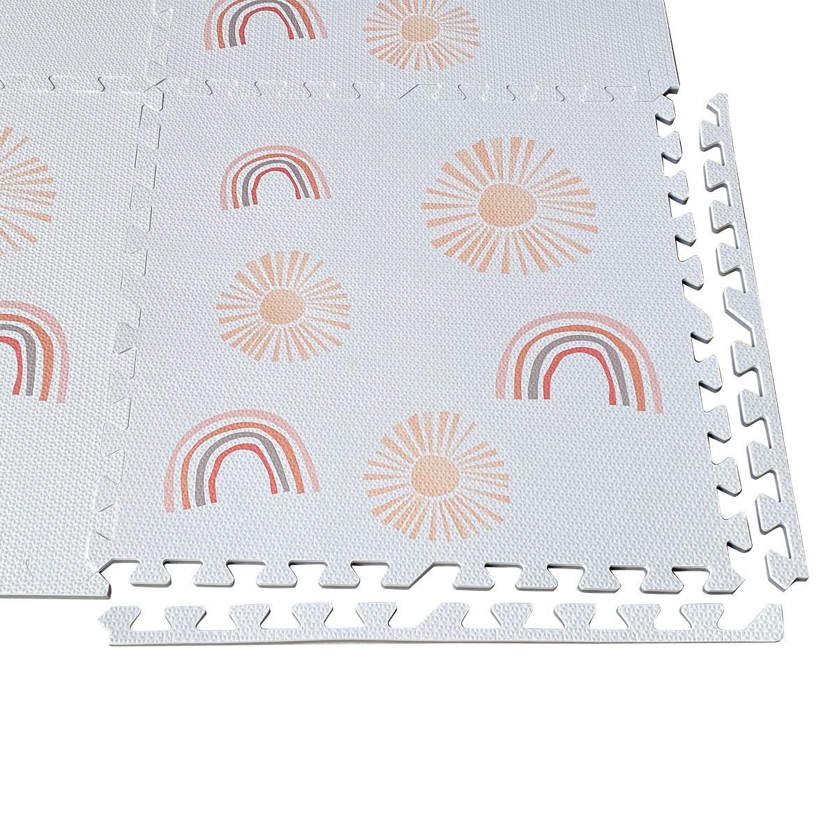 Rainbow Rise - crisp white play mat