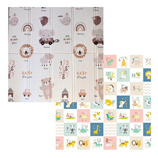 Tayla Jean Neutral Animals & Alphabet Folding Play Mat