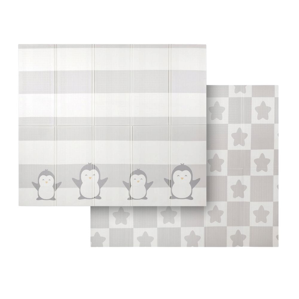 Grey Penguins Folding Play Mat