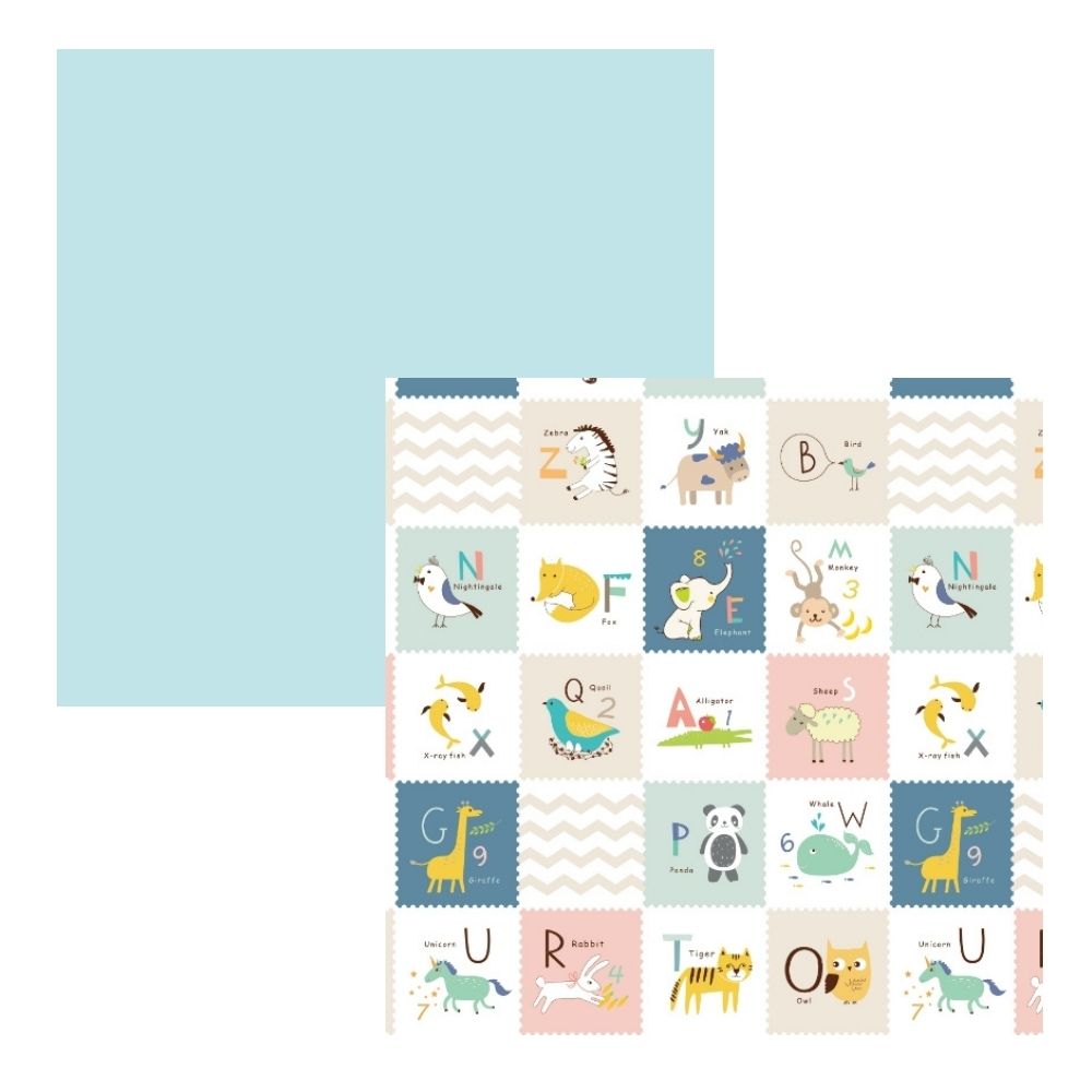 Mint & Alphabet Play Mat