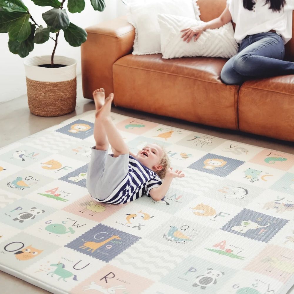 Mint & Alphabet Play Mat