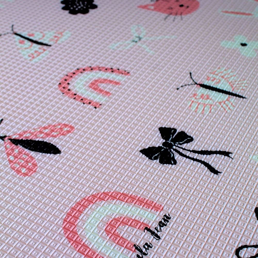 Rainbow Ribbons & Light Grey Play Mat