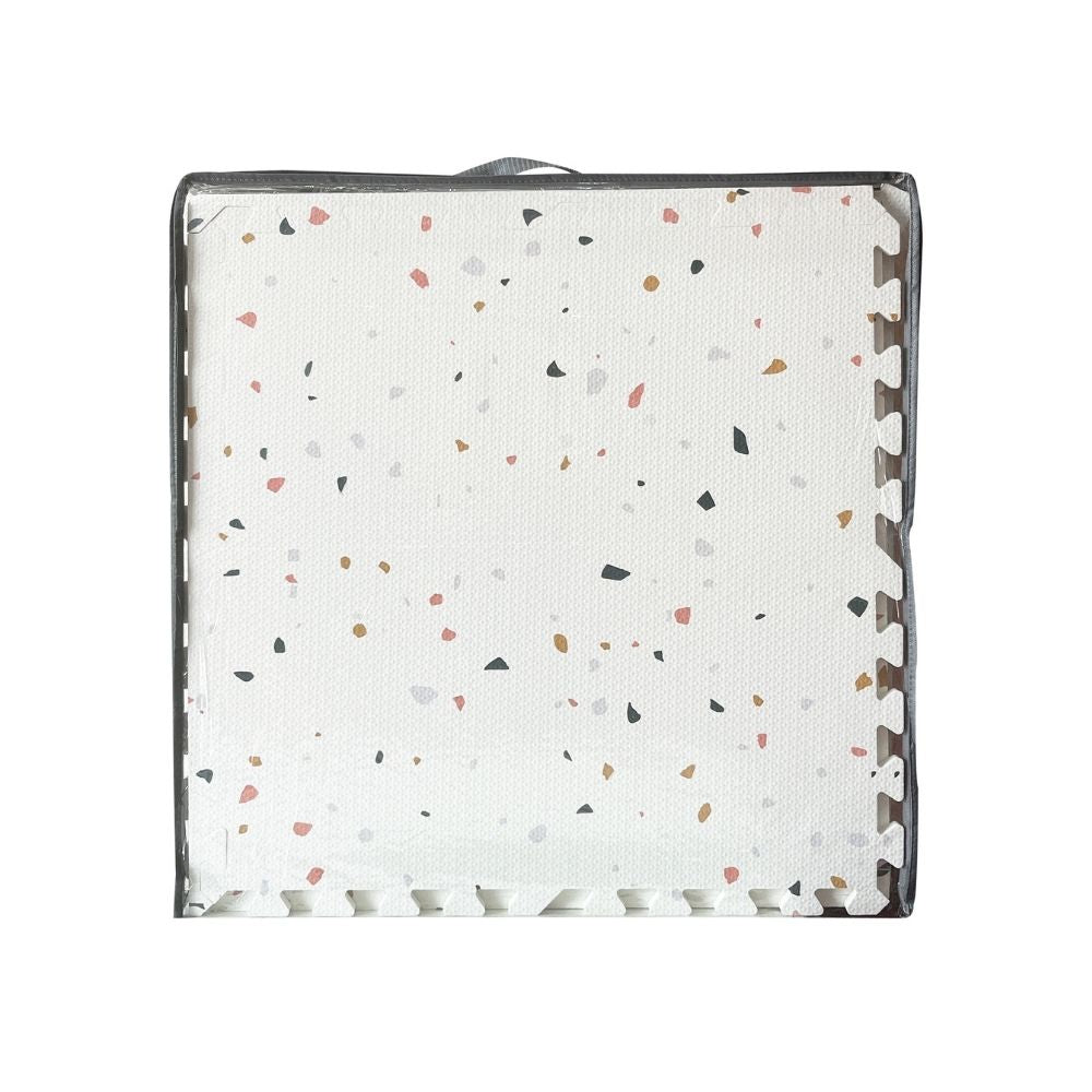 Terrazzo on White Tile Play Mat
