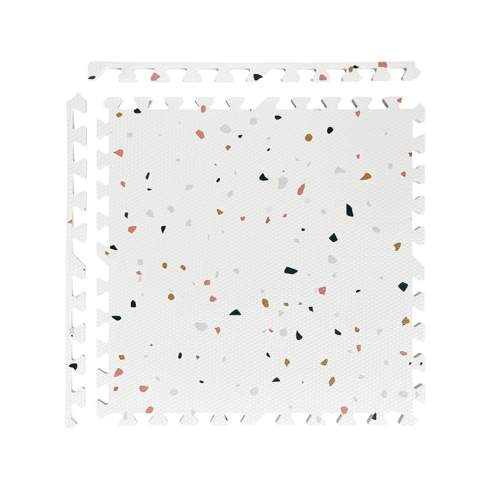 Terrazzo on White Tile Play Mat