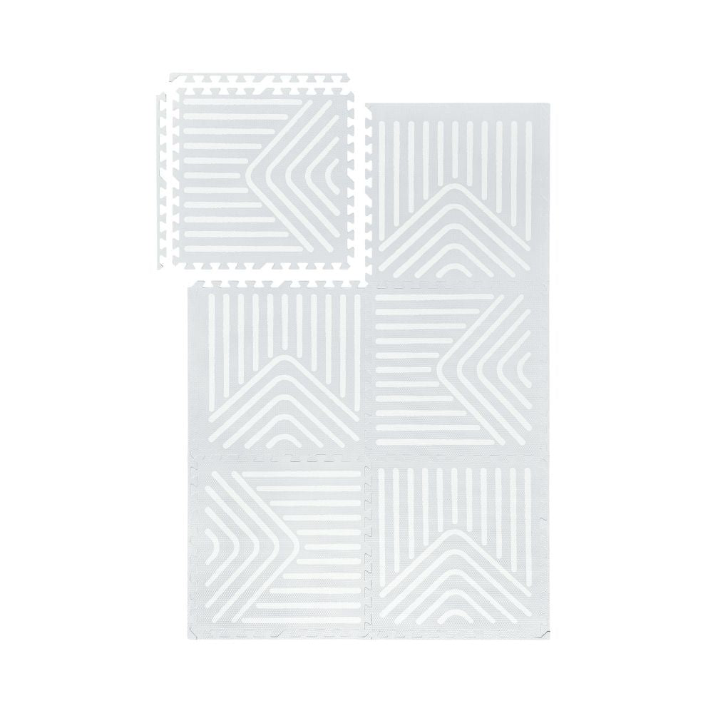 Light Grey Geometry Tile Play Mat