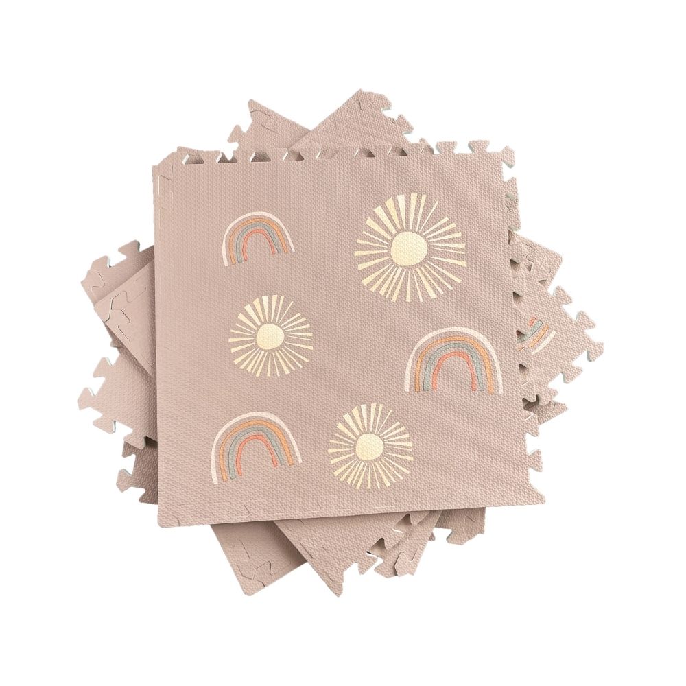 Rainbow Rise Pink Clay Tile Play Mat