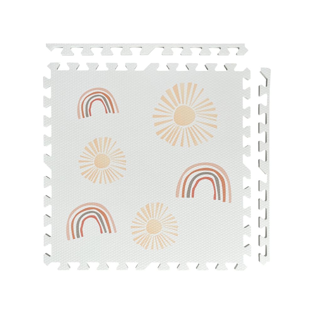 Rainbow Rise Crisp White Tile Play Mat