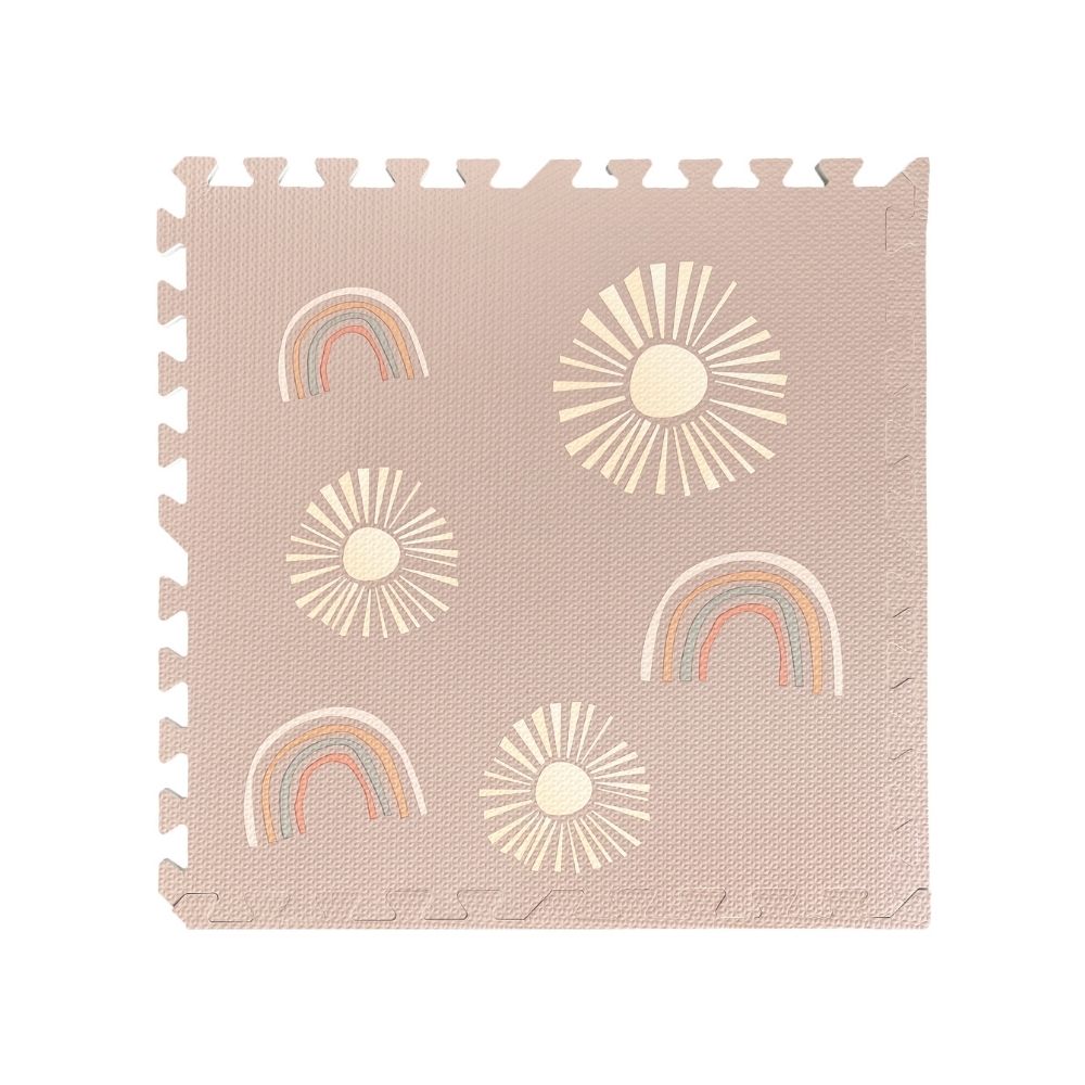 Rainbow Rise Pink Clay Tile Play Mat