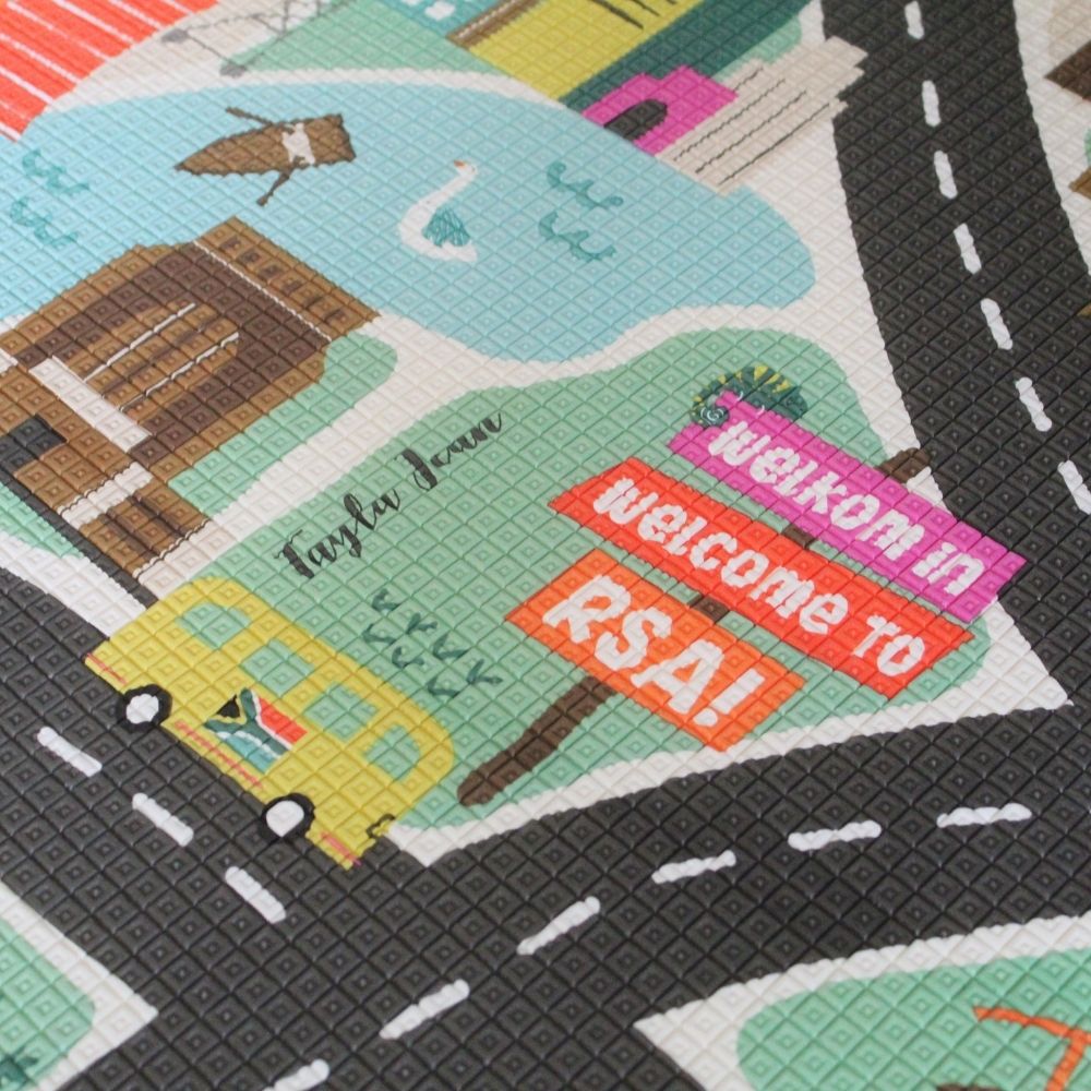 South African Road Map & Light Grey Play Mat