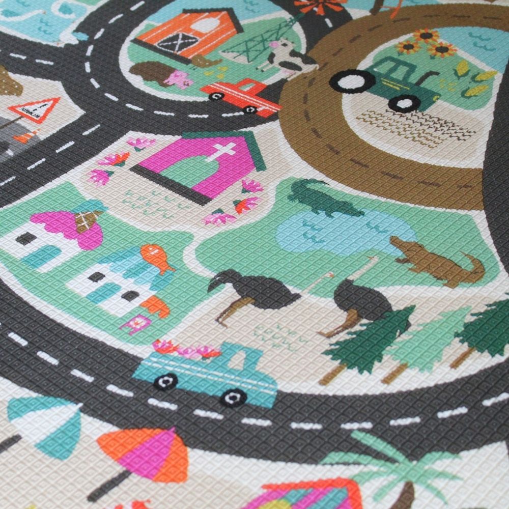 South African Road Map & Light Grey Play Mat