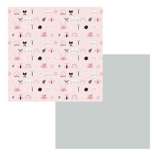 Rainbow Ribbons & Light Grey Play Mat