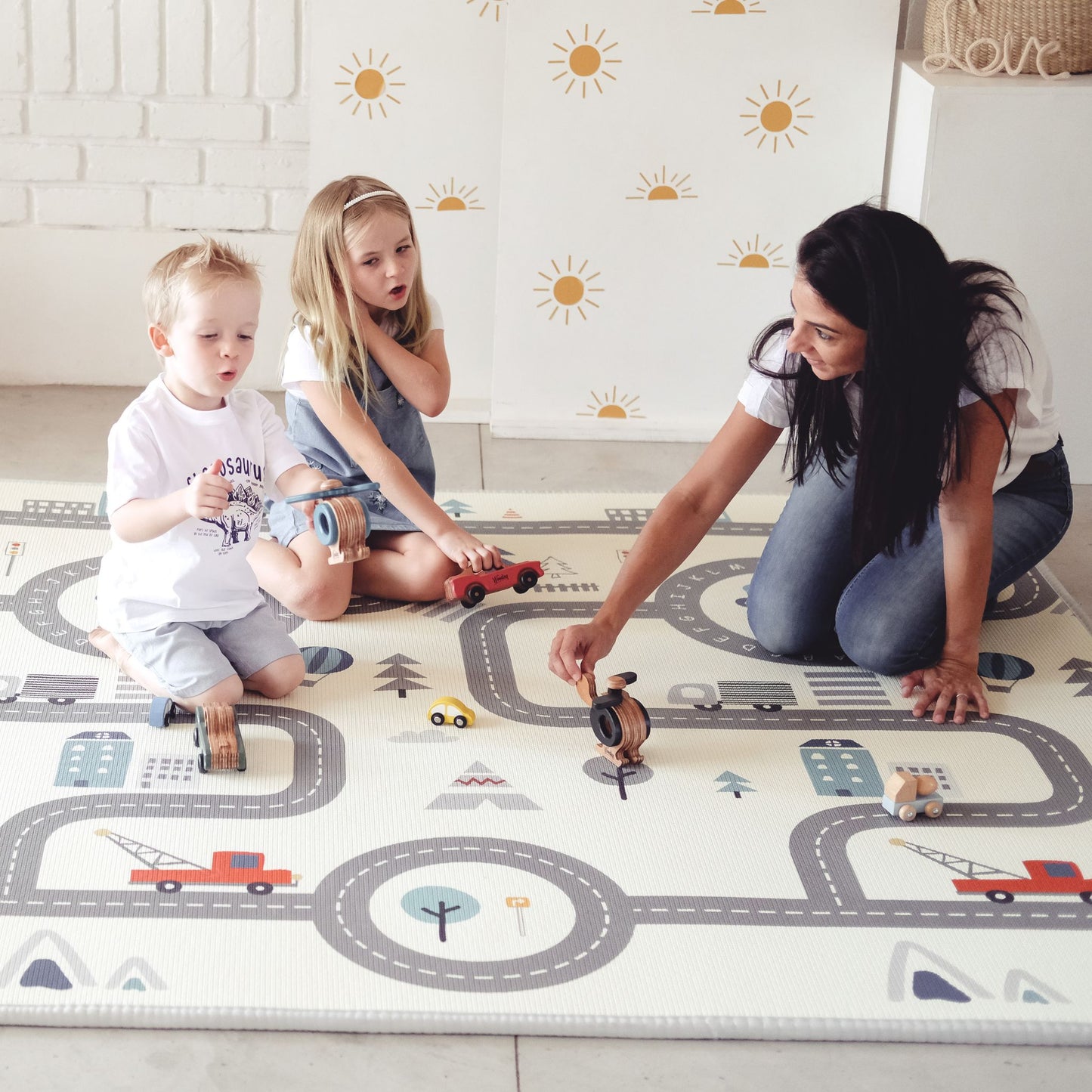 Brush Sand and Road Play Mat